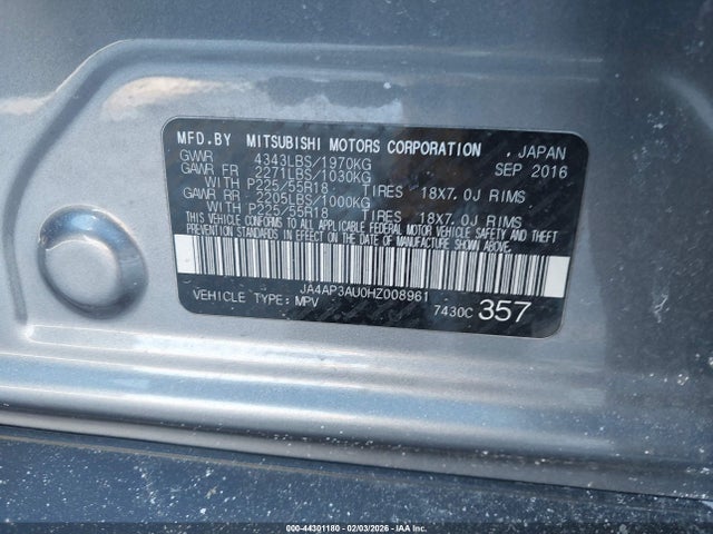 2017 MITSUBISHI OUTLANDER SPORT JA4AP3AU0HZ008961 Photo 8