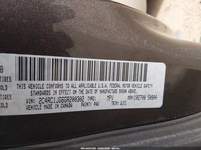 2016 CHRYSLER TOWN & COUNTRY 2C4RC1JG6GR200302 Photo 8