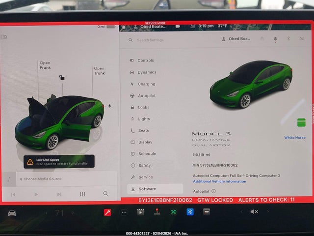 Продаж на аукціоні авто 2022 Tesla Model 3 Long Range Dual Motor All-wheel Drive, vin: 5YJ3E1EB8NF210062, номер лоту: 44301227