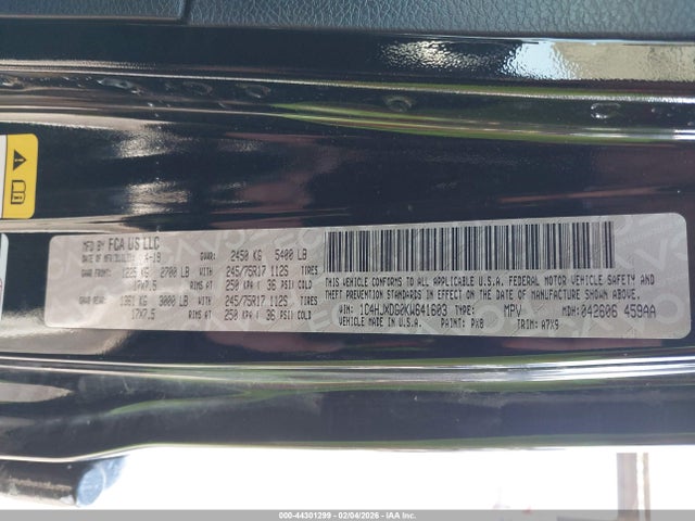 2019 JEEP WRANGLER UNLIMITED 1C4HJXDG0KW641603 Photo 8