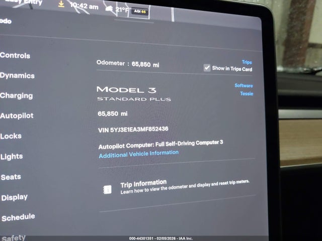 2021 TESLA MODEL 3 5YJ3E1EA3MF852436 Photo 6