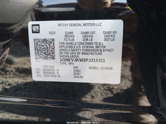 Chevrolet Traverse Awd Rs 2023 1GNEVJKW2PJ215311 Image 9
