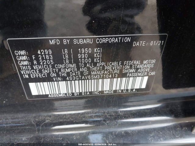 4S3GTAV65M3710413 Subaru Impreza Premium 5-door
