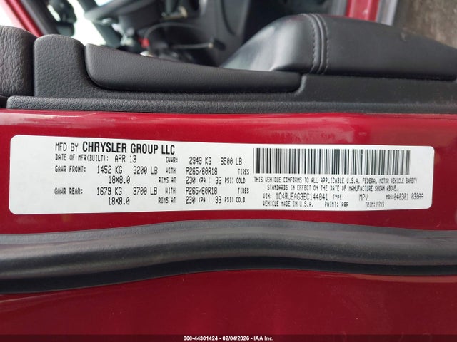 Продажа на аукционе авто 2014 Jeep Grand Cherokee Laredo, vin: 1C4RJEAG3EC144841, номер лота: 44301424
