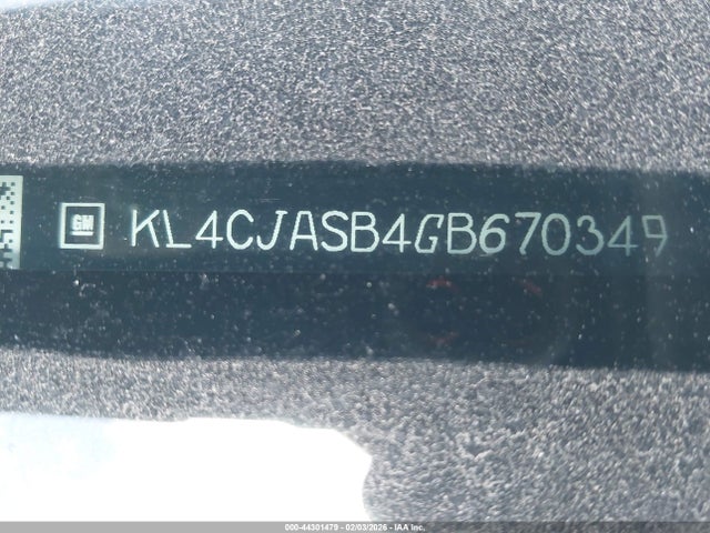 44301479 :رقم المزاد ، KL4CJASB4GB670349 vin ، 2016 Buick Encore مزاد بيع