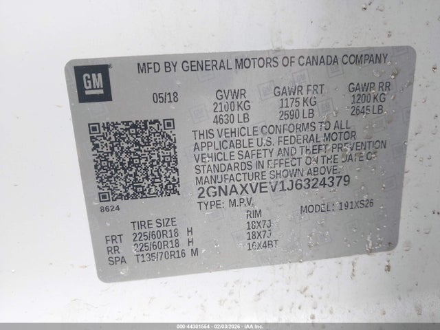 Chevrolet Equinox Premier 2018 2GNAXVEV1J6324379 Image 9