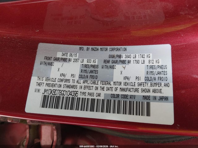 2016 MAZDA CX-3 JM1DKBD78G0104096 Photo 8