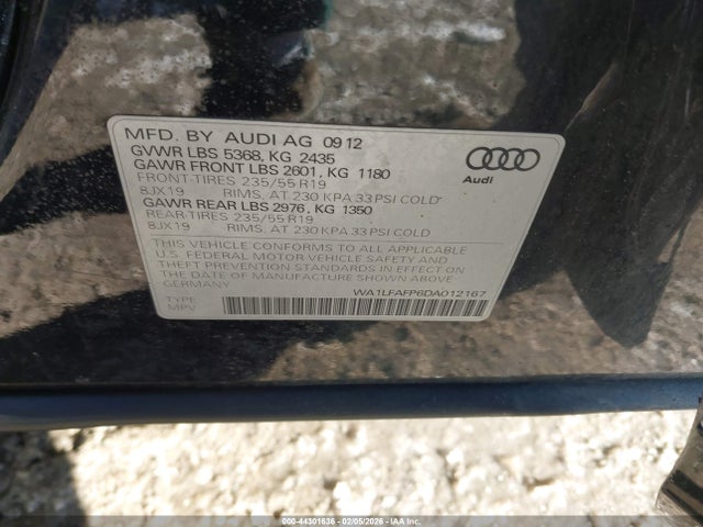 2013 AUDI Q5 WA1LFAFP6DA012167 Photo 8