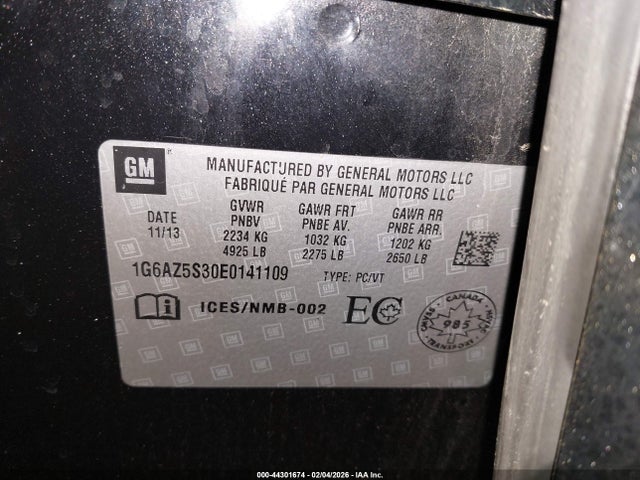 2014 CADILLAC CTS 1G6AZ5S30E0141109 Photo 8