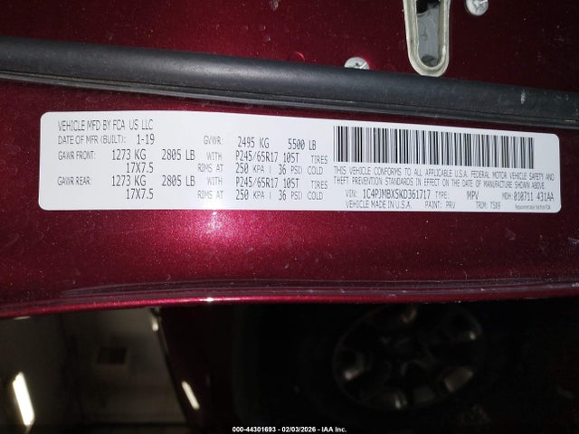 2019 JEEP CHEROKEE 1C4PJMBX5KD361717 Photo 8