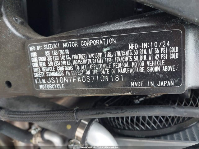 JS1GN7FA0S7101181 Suzuki GSX-R600