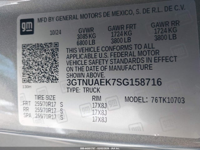 3GTNUAEK7SG158716 GMC Sierra 1500 4wd Standard Box Pro