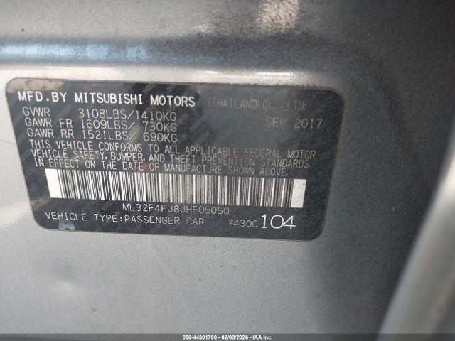 2018 MITSUBISHI MIRAGE G4 ML32F4FJ8JHF05050 Photo 8