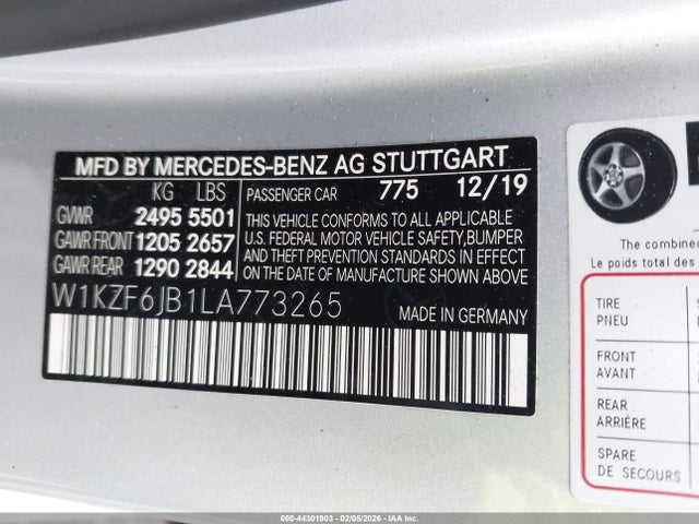 2020 MERCEDES-BENZ E 450 W1KZF6JB1LA773265 Photo 8