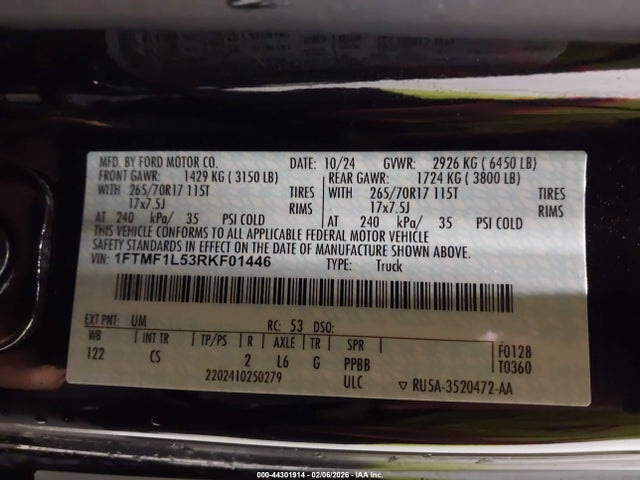 Ford F-150 Xl 2024 1FTMF1L53RKF01446 Image 9