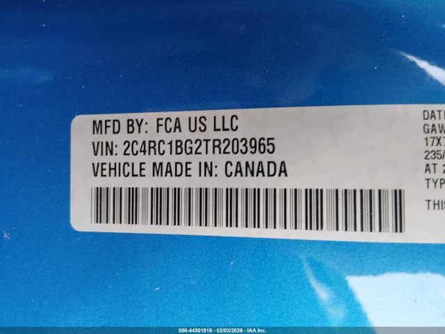 2C4RC1BG2TR203965 Chrysler Pacifica Select