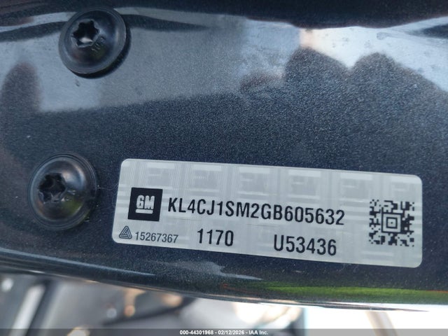 Продажа на аукционе авто 2016 Buick Encore Sport Touring, vin: KL4CJ1SM2GB605632, номер лота: 44301968