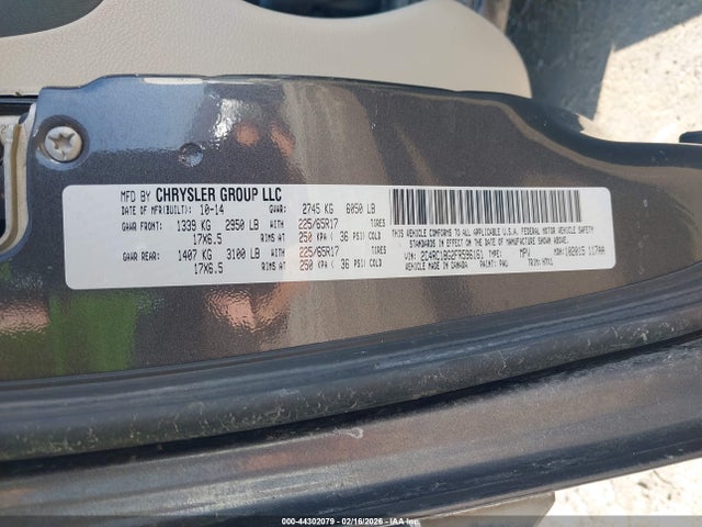 44302079 :رقم المزاد ، 2C4RC1BG2FR596161 vin ، 2015 Chrysler Town & Country Touring مزاد بيع
