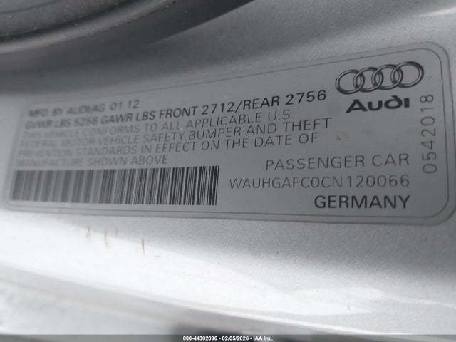 2012 AUDI A6 WAUHGAFC0CN120066 Photo 8