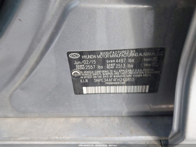 5NPE34AF4FH245855 Hyundai Sonata Sport