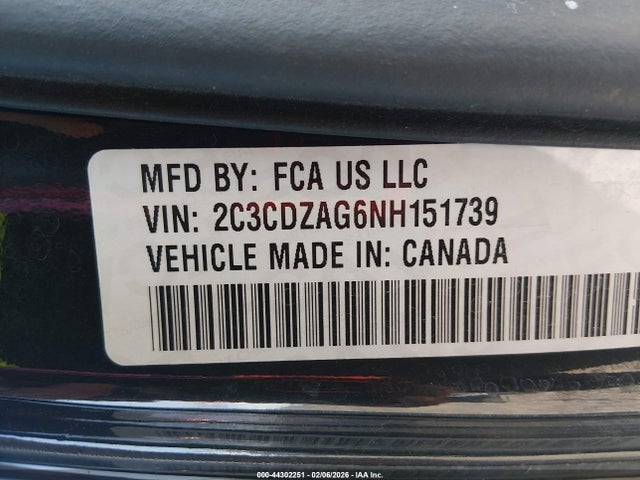 2022 DODGE CHALLENGER 2C3CDZAG6NH151739 Photo 8