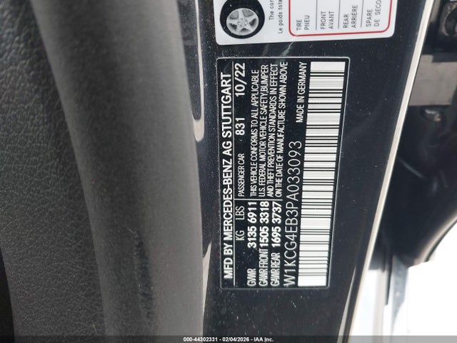 Продаж на аукціоні авто 2023 Mercedes-benz Eqs 580 4matic, vin: W1KCG4EB3PA033093, номер лоту: 44302331