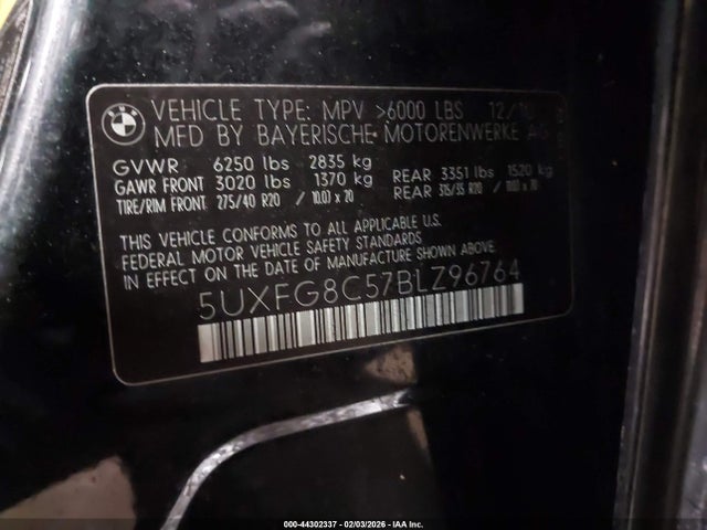 Aukcja sprzedaży 2011 Bmw X6 Xdrive50i, vin: 5UXFG8C57BLZ96764, numer aukcji: 44302337