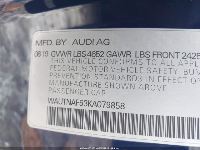 2019 AUDI A5 WAUTNAF53KA079858 Photo 8