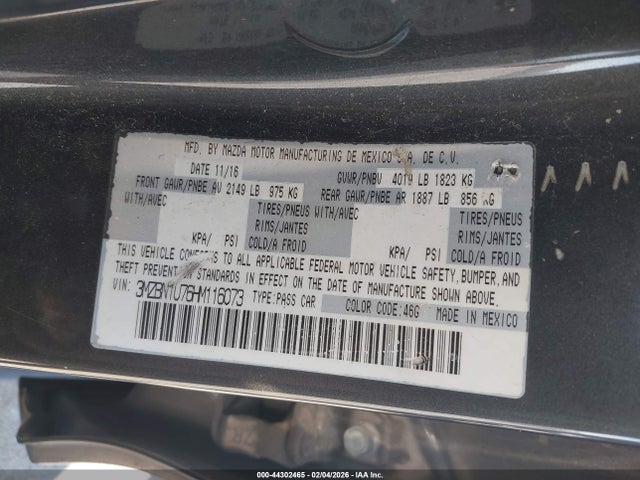 3MZBN1U76HM116073 Mazda Mazda3 Sport