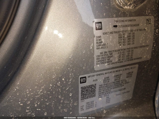 3GTUUDED7SG342228 GMC Sierra 1500 4wd Short Box Slt