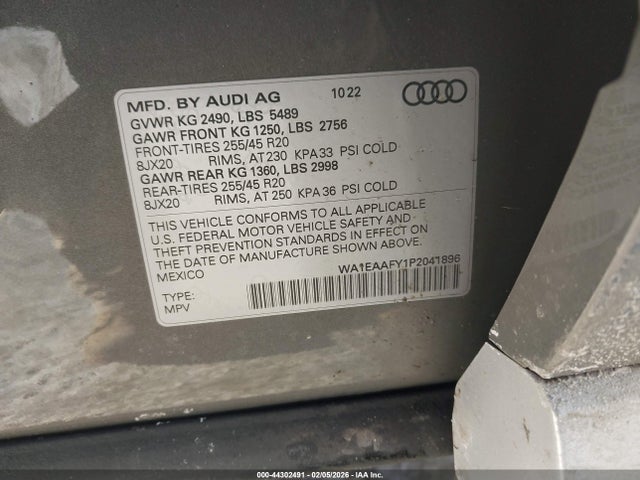 2023 AUDI Q5 WA1EAAFY1P2041896 Photo 8