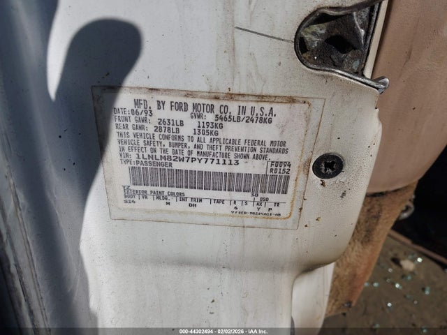 1993 LINCOLN TOWN CAR 1LNLM82W7PY771113 Photo 8