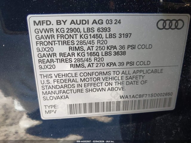 2025 AUDI Q7 WA1ACBF71SD002650 Photo 8