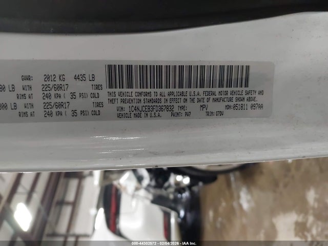 Aukcja sprzedaży 2015 Jeep Compass Latitude, vin: 1C4NJCEB3FD367832, numer aukcji: 44302572