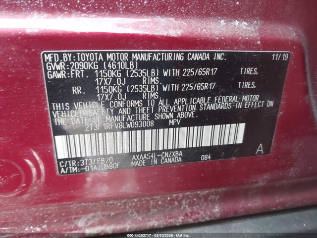 Toyota RAV4 LE 2020 2T3F1RFV8LW093008 Image 9