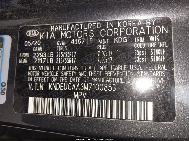 KNDEUCAA3M7100853 KIA SELTOS S