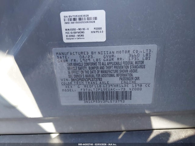 Nissan Kicks Sr Xtronic Cvt 2023 3N1CP5DV3PL573793 Image 9