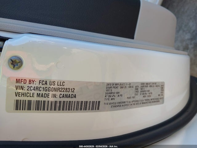 2022 CHRYSLER PACIFICA 2C4RC1GG0NR228312 Photo 8