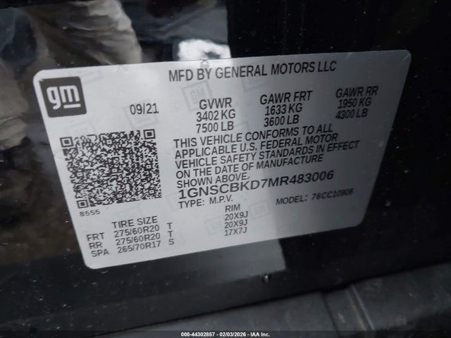 2021 CHEVROLET SUBURBAN 1GNSCBKD7MR483006 Photo 8