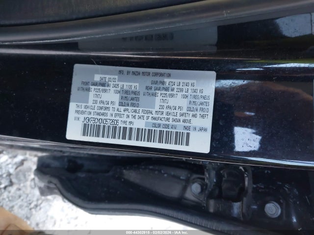Aukcja sprzedaży 2022 Mazda Cx-5 2.5 S Preferred, vin: JM3KFBCM0N0572606, numer aukcji: 44302915
