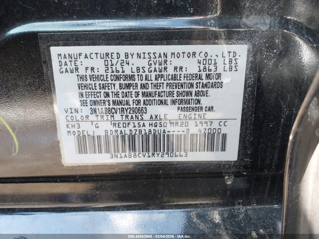 Nissan Sentra Sv Xtronic Cvt 2024 3N1AB8CV1RY290663 Image 9