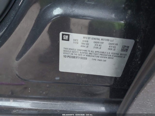 Chevrolet Cruze 1lt Auto 2015 1G1PC5SB7F7136359 Image 9