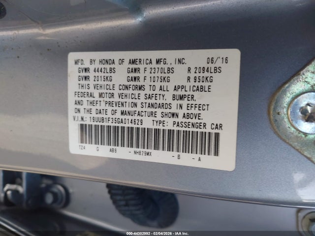 Acura TLX 2016 19UUB1F35GA014629 Image 9