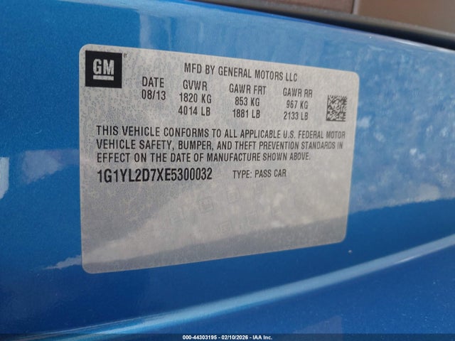 1G1YL2D7XE5300032 Chevrolet Corvette Stingray Z51