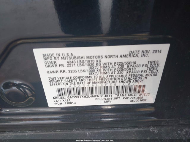 2015 MITSUBISHI OUTLANDER SPORT 4A4AR4AU4FE016077 Photo 8