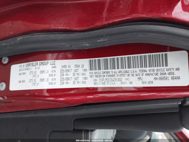 Aukcja sprzedaży 2014 Jeep Cherokee Latitude, vin: 1C4PJMCS1EW291662, numer aukcji: 44303362
