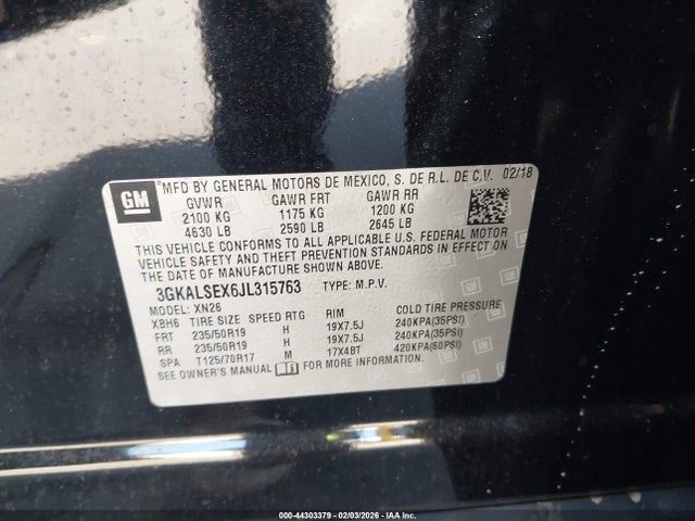 3GKALSEX6JL315763 GMC Terrain Denali