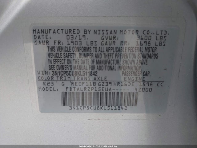 2019 NISSAN KICKS 3N1CP5CU8KL511842 Photo 8