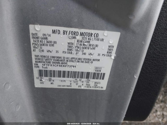 Ford F-150 Xlt 2014 1FTFX1CF5EKF73791 Image 9