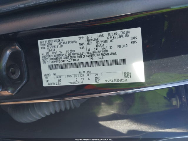 2017 FORD F-150 1FTEW1EG4HKC19088 Photo 8